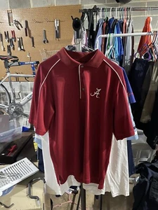 PGA Tour NCAA Alabama Crimson Tide Men’s Med Crimson Polo Shirt - Picture 1 of 8