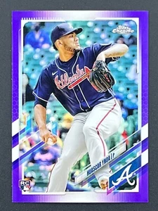 HUASCAR YNOA RC 2021 Topps Chrome Update #USC56 Purple Refractor Braves - Picture 1 of 2