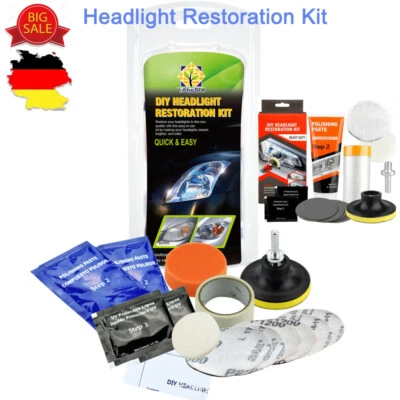 Scheinwerfer Reparatur Set Politur Frontscheinwerfer Polieren Aufbereitung Profi - Bild 1 von 4