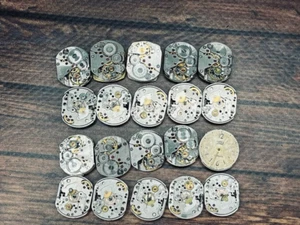 Watch Parts Movements Vintage Mechanisms set 20 pc., 15 mm Rectangular USSR - Picture 1 of 10