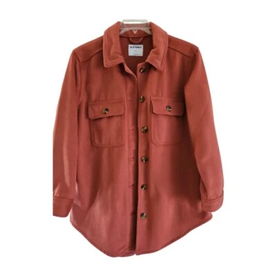Utility Shacket Size M Adobe Red / Brown Jacket Shirt Pockets Old Navy - Image 1 of 4