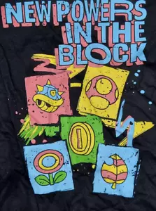 T-Shirt ""New Powers in the Block"" 2XL Uni schwarz Nintendo/Neu Kids on the Block - Bild 1 von 4