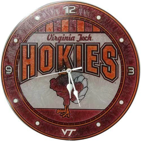 Virginia Tech Hokies 12'' Art-Glass Wall Clock Cover