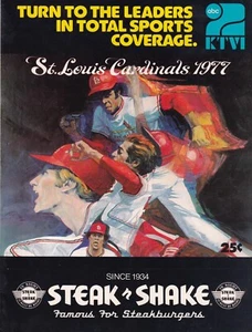 Vintage 1977 ST LOUIS CARDINALS Score Card vs Philadelphia Phillies - Picture 1 of 2