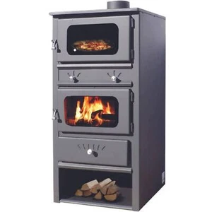 Stufa a Legna e Carbone con Forno in Acciaio 10,9 - 14 kW Ischia Con Termometro - Foto 1 di 8
