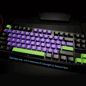 NEON GENESIS EVANGELION EVA01 PBT Doubleshot Keycaps for MX Mechanical Keyboards - Picture 1 of 4