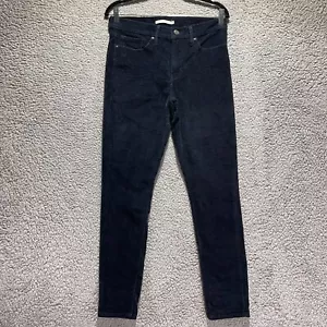 Pantaloni Levi's 311 neri modellanti skinny taglia 30x29 vita alta elasticizzati velluto a coste - Foto 1 di 9