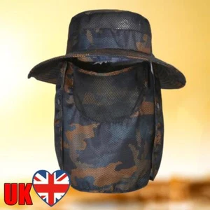 Polyester Fisherman Hat Breathable Unisex Wide Brim Sun Cap for Garden Lawn Work - Picture 1 of 18