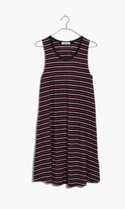 Madewell Highpoint Tank Dress In Franklin Stripe Red, Blue & White Sz: XXS NWT - Picture 1 of 6