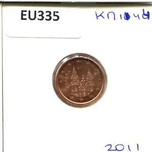 1 EURO CENT 2011 SPAIN Coin #EU335U - Picture 1 of 3