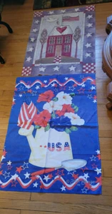 2 banderas de jardín grandes de verano americana estampadas usadas 28 x 40" - Imagen 1 de 2
