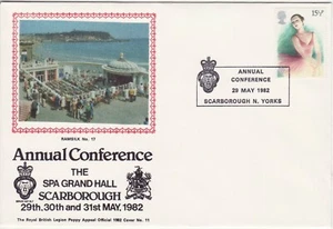 GB Briefmarken Souvenir Cover British Legion Annual Conference, Scarborough, Meer 1982 - Bild 1 von 1