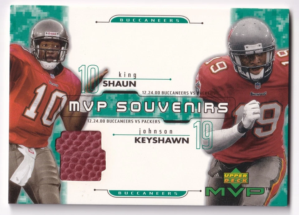 2001 Upper Deck MVP - MVP Souvenirs #TB Shaun King Keyshawn Johnson - Image 1 of 4