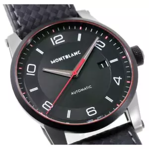 MONTBLANC Timewalker 115079 Automatik schwarzes Zifferblatt Leder Herrenuhr - Bild 1 von 9
