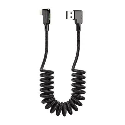 USB Kabel gewinkelt Schnellladekabel Winkel Auto Ladekabel für iPhone kompatibel - Bild 1 von 4