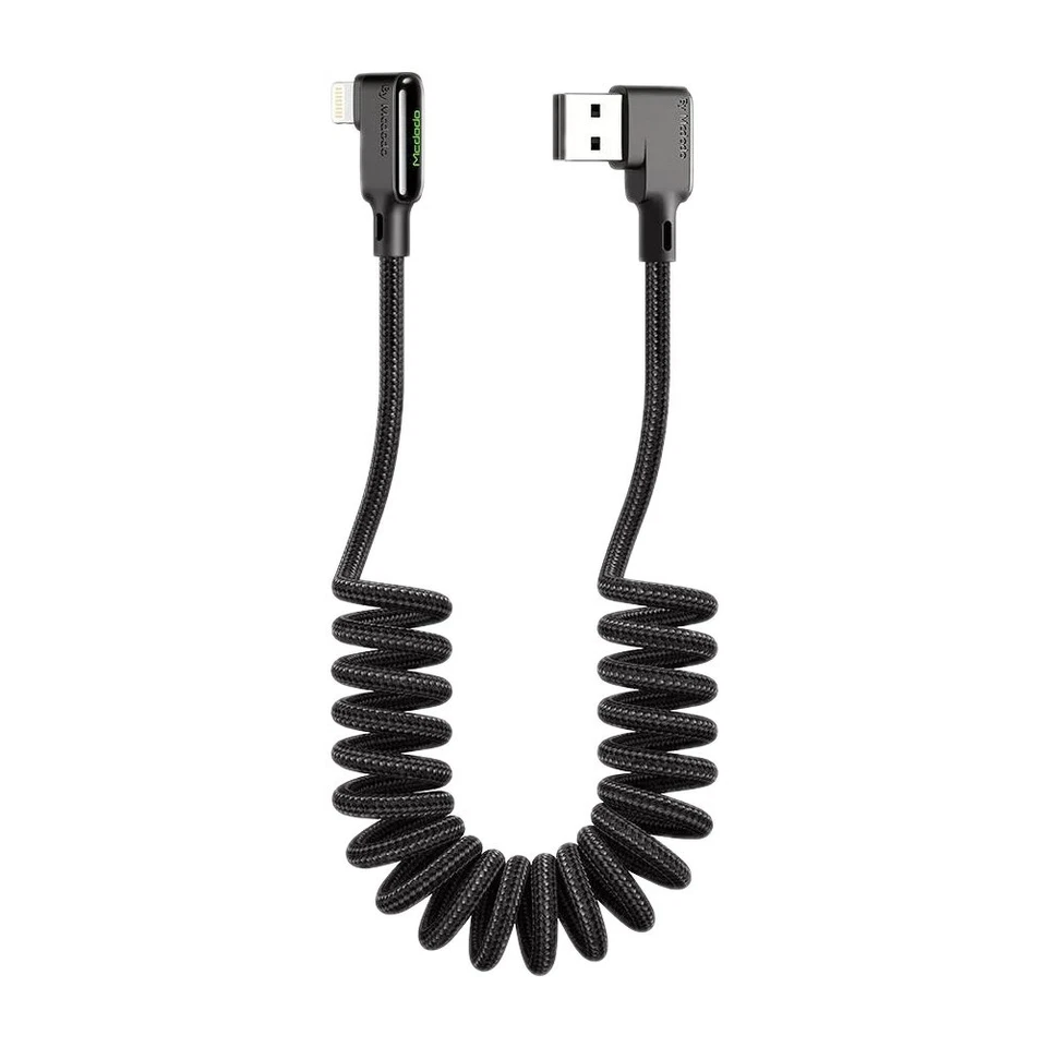 USB Kabel gewinkelt Schnellladekabel Winkel Auto Ladekabel für iPhone kompatibel - Bild 1 von 4