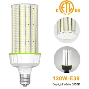 480V 120W E39 LED Corn Light Bulb 5000K Replace 400 Watt Metal Halide HPS HID - Picture 1 of 11