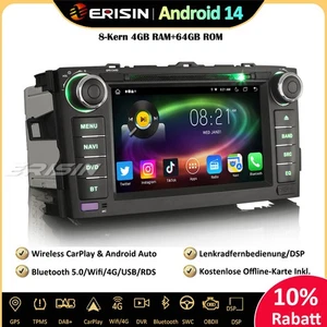 64GB Android 14 Autoradio GPS CarPlay DSP Navi DAB+ Wifi CD RDS für Toyota Auris - Bild 1 von 18