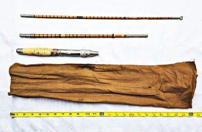 Unmarked 4 Ft 3 Pc Bamboo Casting Rod In Sock - Image 1 of 4