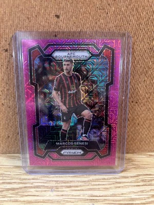 2023-24 Panini EPL Prizm Marcos Senesi Pink Mojo /11 SSP - Image 1 of 2