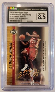 Upper Deck Phenomenal Beginnings LeBron James Gold Foil Signature CGC 8.5 NM-MN+ - Bild 1 von 2