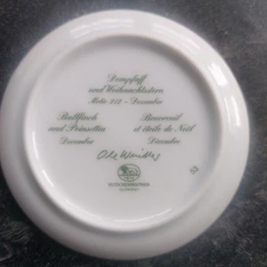 Hutenreuter Untersetzer mit Motiv Dompfaff  Durchm: 10 cm - Bild 1 von 2