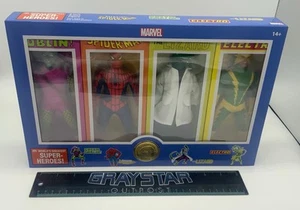 Disney MEGO Exclusive Marvel Retro 4-Pack Spiderman Green Goblin Electro Lizard - Picture 1 of 6