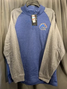 Boise State University Broncos Blue Gray Quarter Zip Captivating Size XLarge - Picture 1 of 5