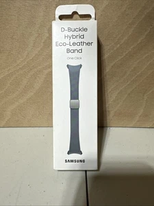 Samsung D-Buckle Hybrid Eco-Leather Band Galaxy Watch 4/5/6 und 5 Pro S/M Blue - Picture 1 of 8