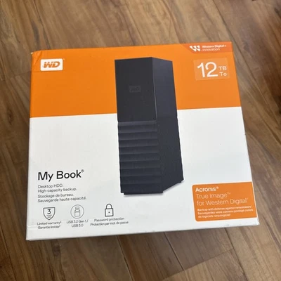 Western Digital WDBBGB0120HBK-NEWM 12TB External Desktop Hard Drive (Black) - Image 1 of 2