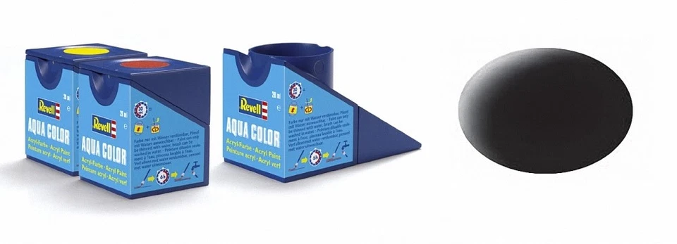 (RV36108) - Revell Aqua - 18ml - Aqua Black Matt - Imagen 1 de 1