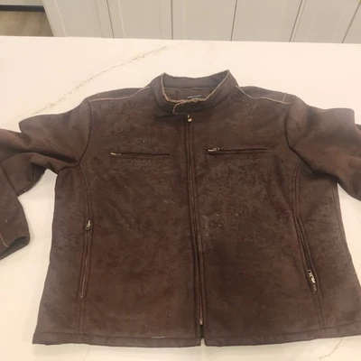 used vintage motorcycle jackets for mens Faux Suede, LIGHTWEIGHT Structure - Image 1 of 4