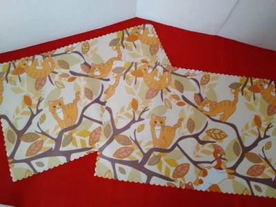 Set of 6 Kitty Cats Place Mats 18x12 Wipeable Polyester? - Image 1 of 4