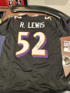 RAY LEWIS SIGNED JERSEY ( STITCHED )BALTIMORE RAVENS - Picture 1 of 6