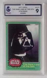 1977 TOPPS STAR WARS THE DARK LORD OF THE SITH #217 DARTH VADER GRADED 9 - Picture 1 of 8