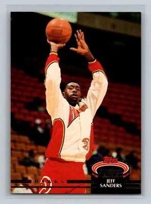 1992-93 Stadium Club #336 Jeff Sanders Atlanta Hawks Basketball Card - Image 1 of 2