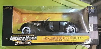 1937 Cord 812 Convertible ERTL American Muscle Die-Cast 1:18 Scale Black ~ NIOB - Image 1 of 4