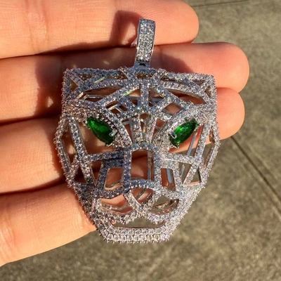 Panther Pendant 14k Gold Plated Icy Bling Hip Hop + AntiTarnish Rope Chain - Image 1 of 4