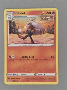 Pokemon TCG Raboot 027/198 Card Sword and Shield Chilling Reign Non-Holo Mint - Picture 1 of 3