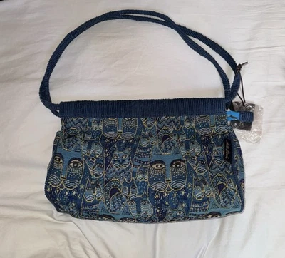Laurel Burch Feline Friends BNWT Tapestry Cat Shoulder Bag/Purse 🐱🩵 - Image 1 of 4