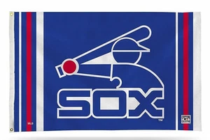 Chicago White Sox Premium 3x5 Feet Flag Banner, Cooperstown Retro Logo, Metal... - Picture 1 of 1