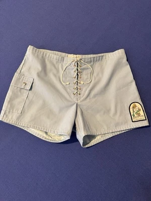 Shorts de natação masculino vintage azul claro Kavas by Katin tamanho 34 - Imagem 1 de 4