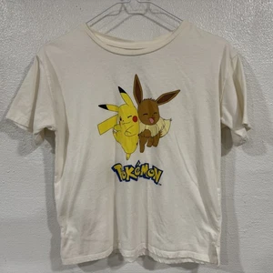 Pokemon Shirt Youth XL 14/16 White Pikachu Eevee Graphic Tee T-Shirt Anime 2022 - Picture 1 of 5