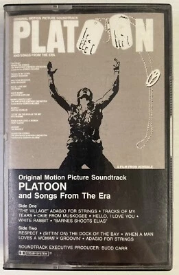 Platoon Movie Soundtrack Music Cassette Tape 81742-4 Atlantic Records 1986 - Image 1 of 4