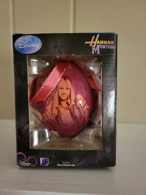 Disney Hannah Montana Miley Cyrus Decoupage Adorno de Navidad 3" COMO NUEVO En Caja Foto 1 de 4