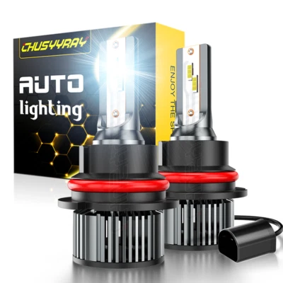 Fits FORD Taurus 1990-2007 LED Headlight Kit 9007 HB5 6000K White High/Low Bulbs - Image 1 of 4