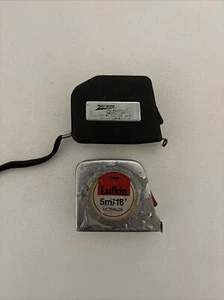 Vintage Tape Measures x2 Lufkin 5m Ultralok And Zenith 3m Old Tools Measuring - Picture 1 of 5