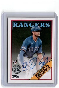 2023 Topps 1988 Baseball Bubba Thompson Rookie Auto Texas Rangers #88BA-BUB - Picture 1 of 2