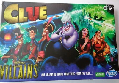 Clue - Disney Villains Board Game (2-6 Players, Ages 8+) Hasbro *COMPLETE* - Image 1 of 4