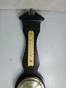 VINTAGE JASON EMPIRE Wall Weather Station Wood Barometer Temp Humidity CC 19" - Picture 1 of 4